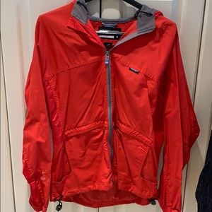 Abercrombie And Fitch Red  Rain Jacket Size Small